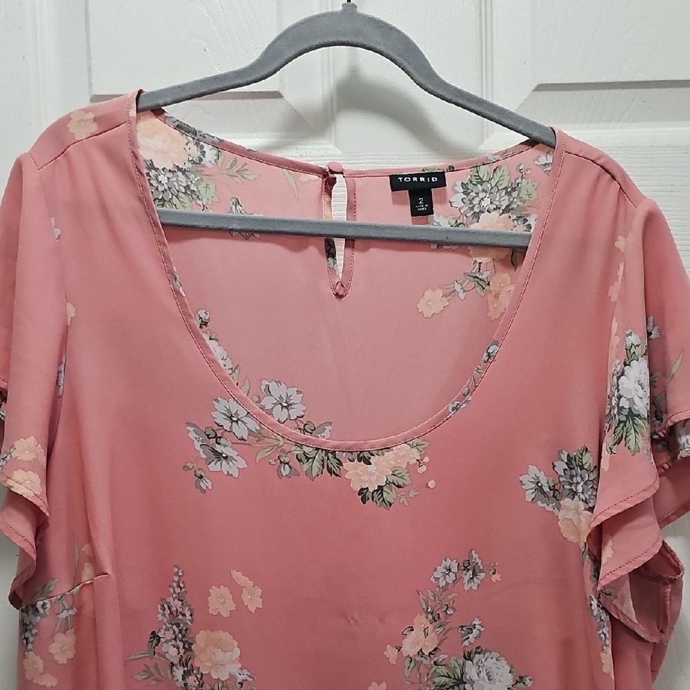 Torrid Pink Floral Women's Top